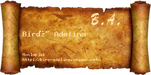 Biró Adelina névjegykártya
